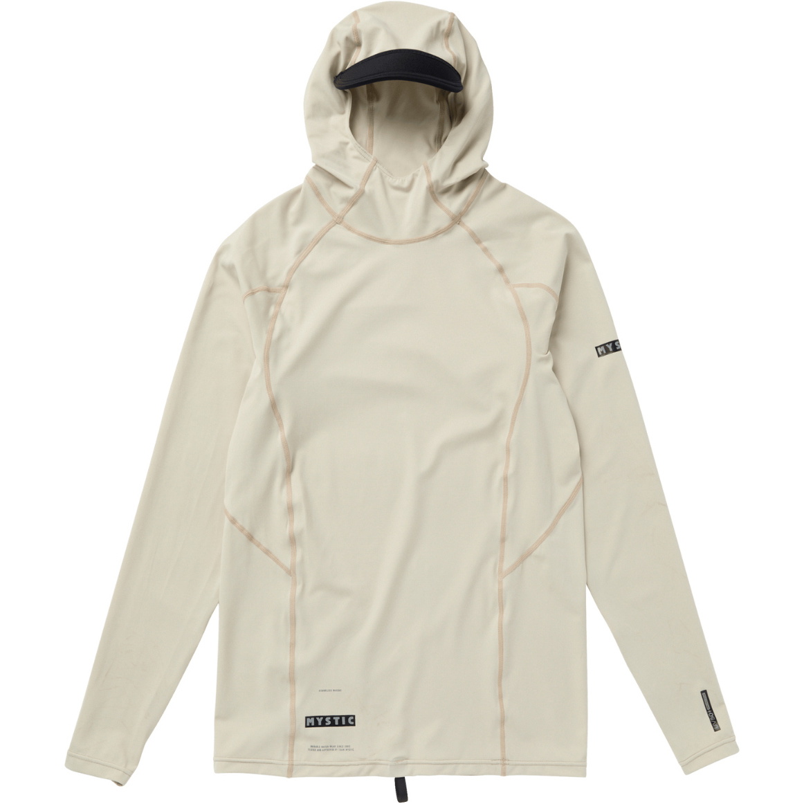 2026 Mystic Da Uomo Uncharted Gilet In Lycra A Manica Lunga Con Cappuccio 35001.250204 - Sand